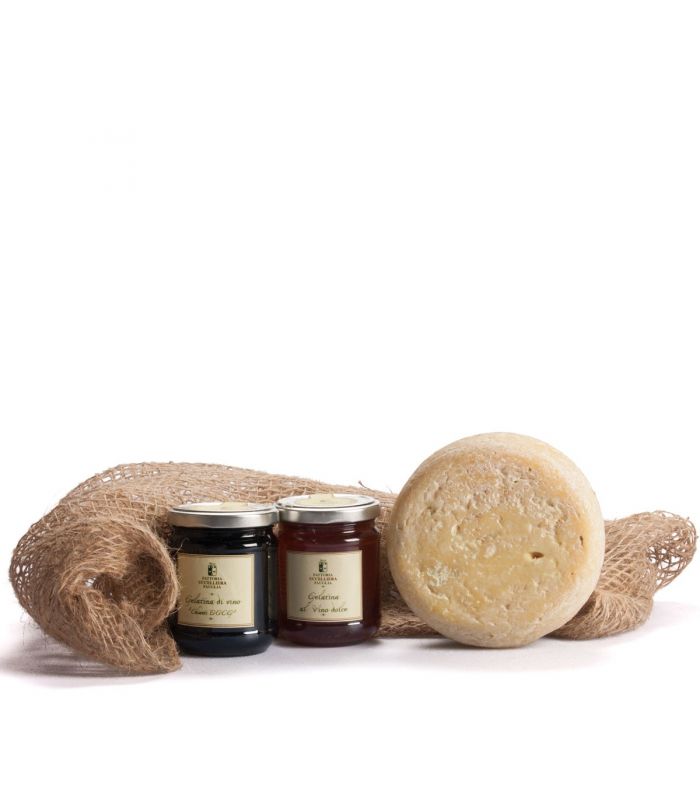  Pecorino toscano + gelatine di vino piccolo